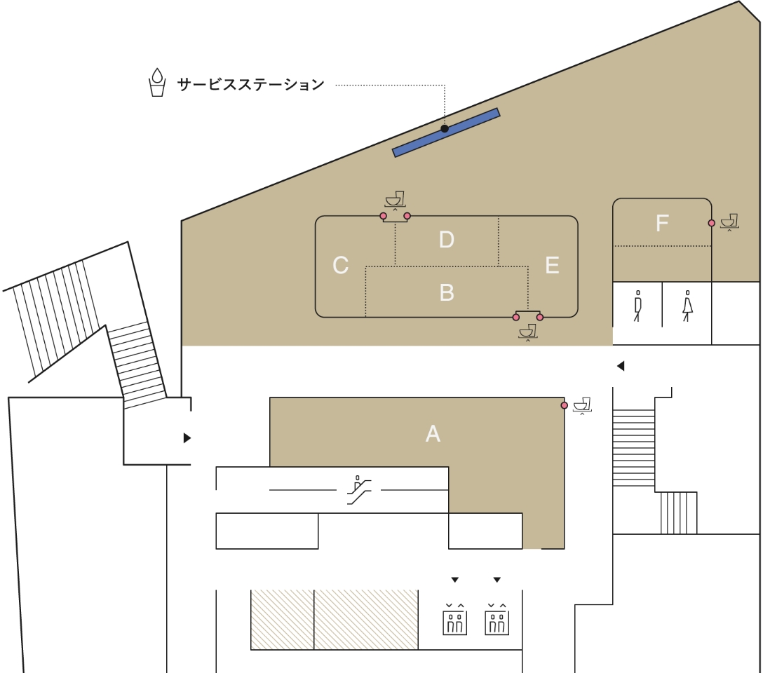 フードホールのフロアマップ